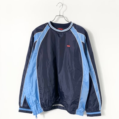 Supreme Piping Warm Up Pullover Navy
