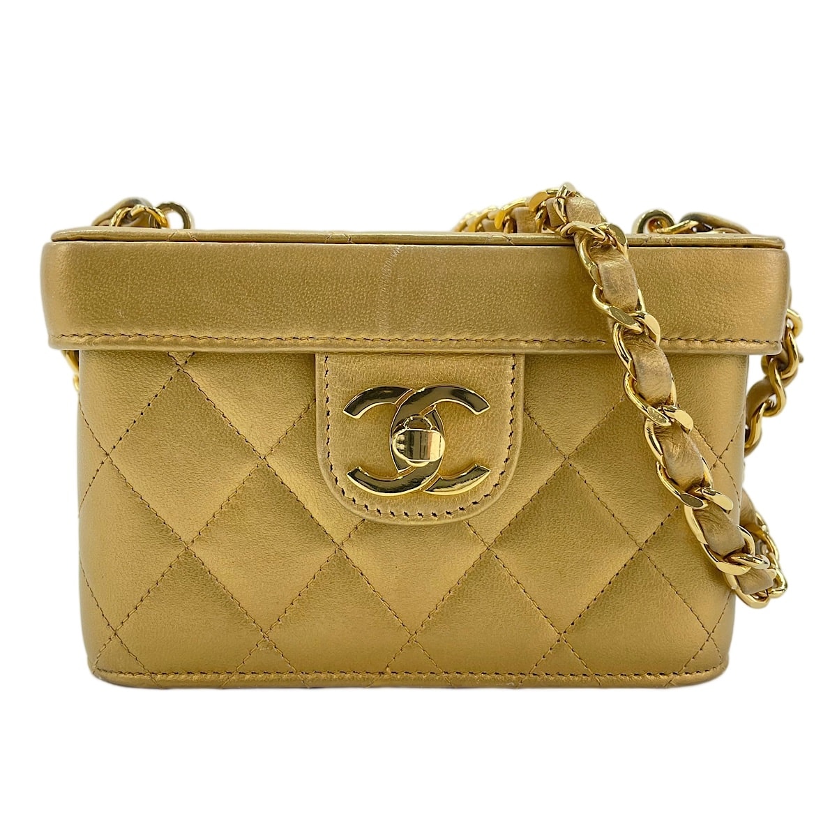 シャネル CHANEL ラムスキン マトラッセ ショルダーバッグ【中古】