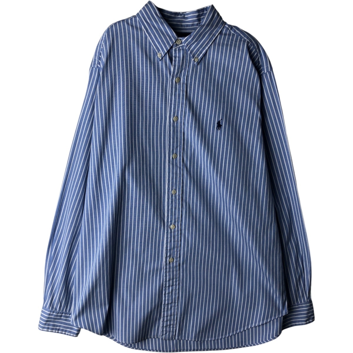 古着 ラルフローレン Ralph Lauren CLASSIC FIT 長袖 ボタンダウンストライプシャツ メンズL相当/eaa618544