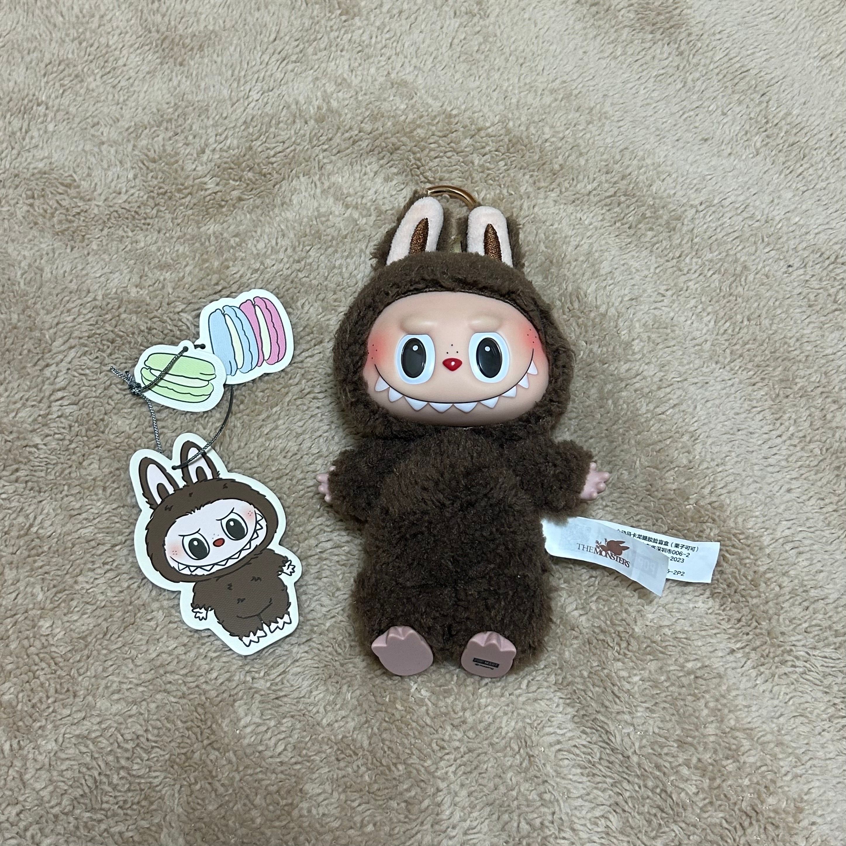 POP MART THE MONSTERS (LABUBU) Exciting Macaron Plush Series CHESTNUT COCOA (Secret)