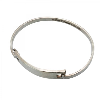 【6jdb0405】ティファニー バングル プレート シルバー925【中古】レディース