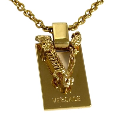 ヴェルサーチ メンズ レディース ヴィルトゥス プレート ペンダント ネックレス