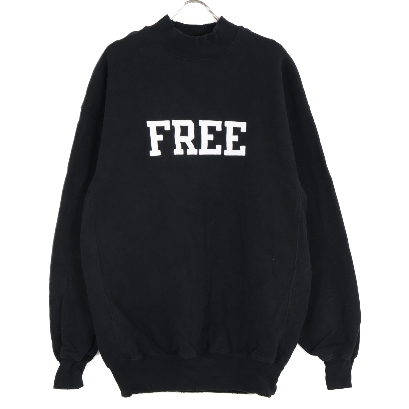 バレンシアガ 【国内正規】652981 UNIFIT FREEワッペン ダメージ加工 モックネック スウェットシャツ/ XXS