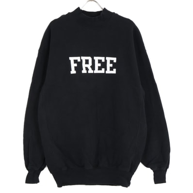 バレンシアガ 【国内正規】652981 UNIFIT FREEワッペン ダメージ加工 モックネック スウェットシャツ/ XXS