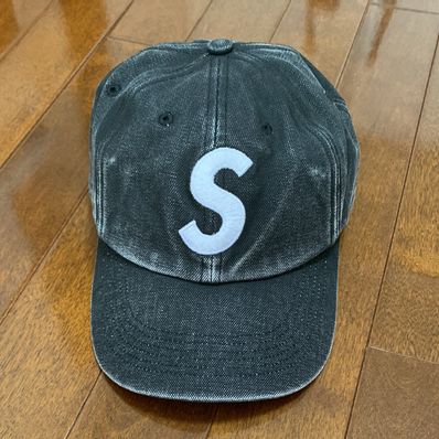 Supreme Pigment Canvas S Logo 6-Panel "Black"