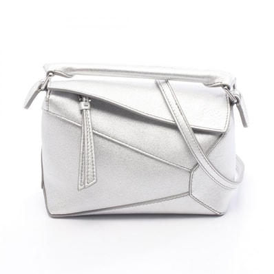 ロエベ LOEWE パズルバッグ ミニ 2WAY ハンドバッグ バッグ レザー レディース シルバー系 A510P88X431160 【新品】