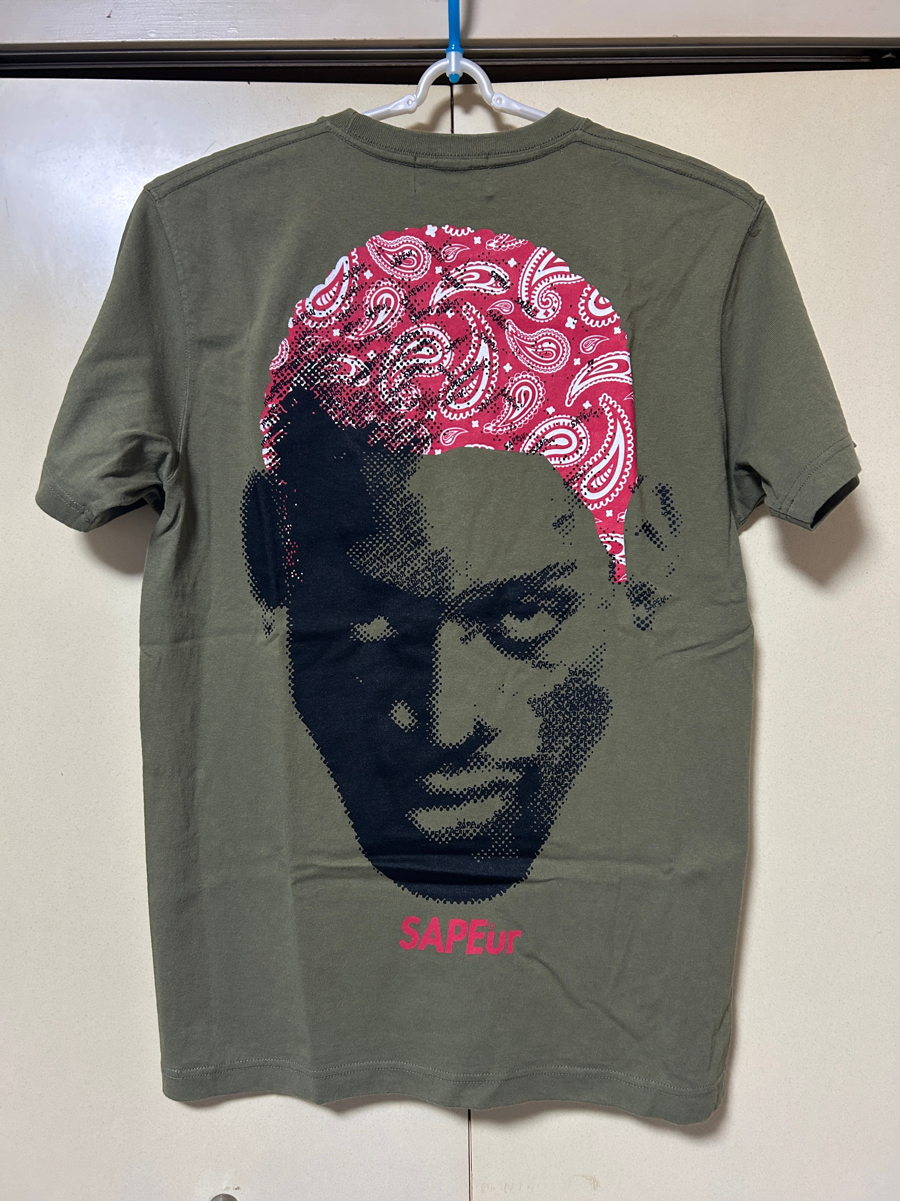 SAPEur 5th Anniv. RED Paisley Head S/S Tshirt "Militaly Green"