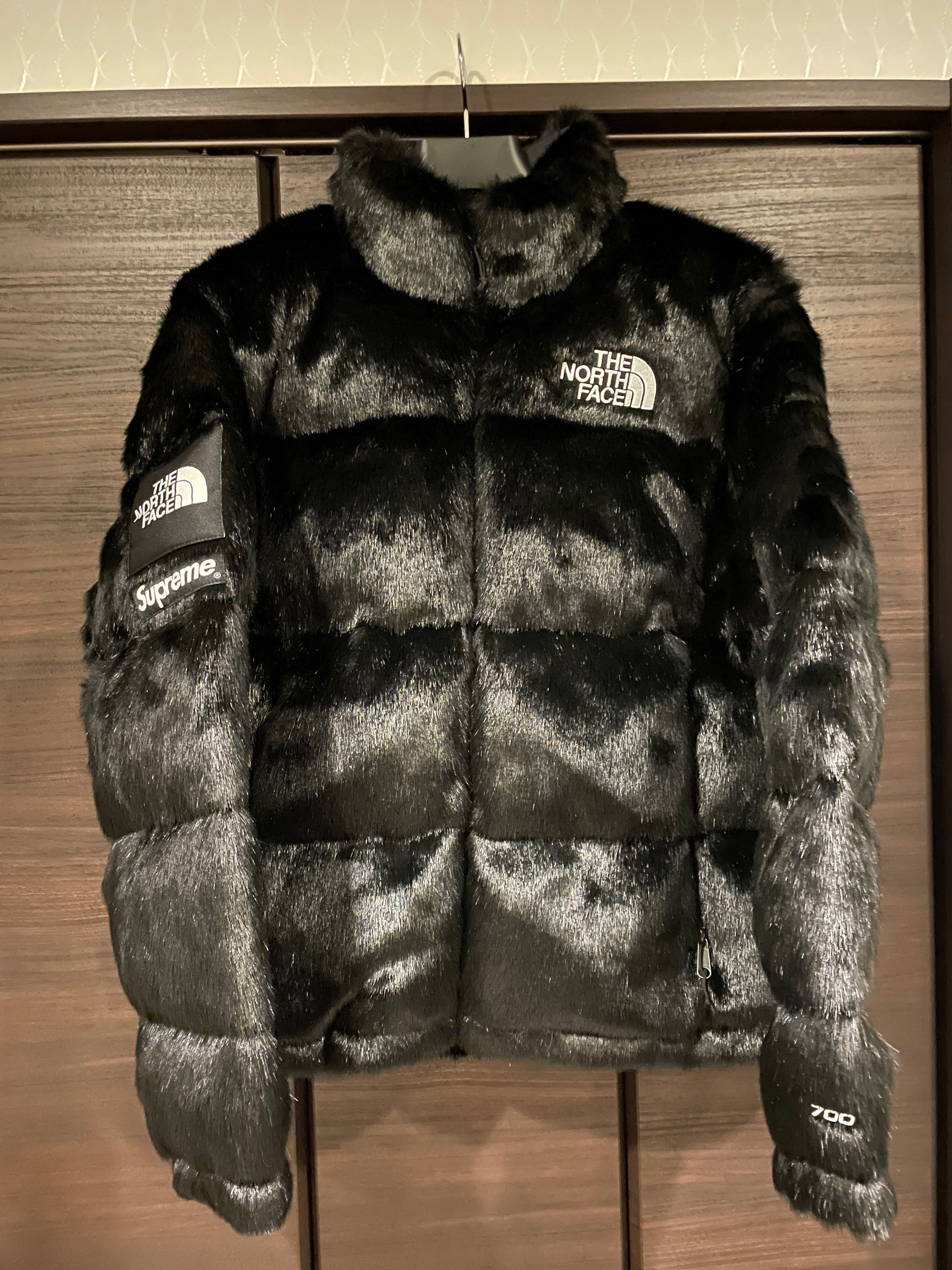 Supreme x The North Face Faux Fur Nuptse Jacket "Black"