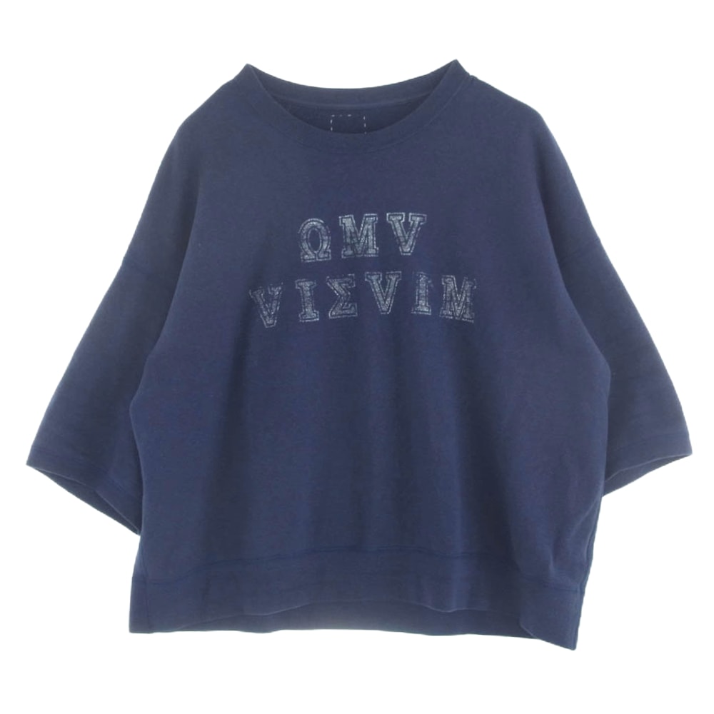 VISVIM ビズビム スウェット 22SS 0122105010027 AMPLUS SB SWEAT S/S ALUMNI プリント 半袖 アンプラス スウェット ネイビー系 4【中古】