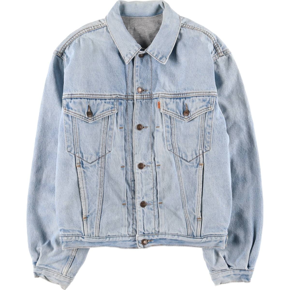 古着 90年代 リーバイス Levi's 70614-0214 オレンジタブ リバーシブル スウェット×デニムジャケット Gジャン メンズM相当 ヴィンテージ/eaa536811