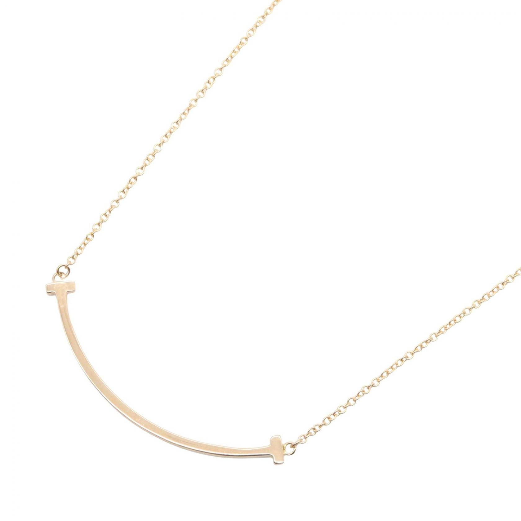 ティファニー TIFFANY&CO Tスマイル スモール ネックレス ネックレス ジュエリー K18PG(ピンクゴールド) レディース ゴールド系 60011679 【中古】