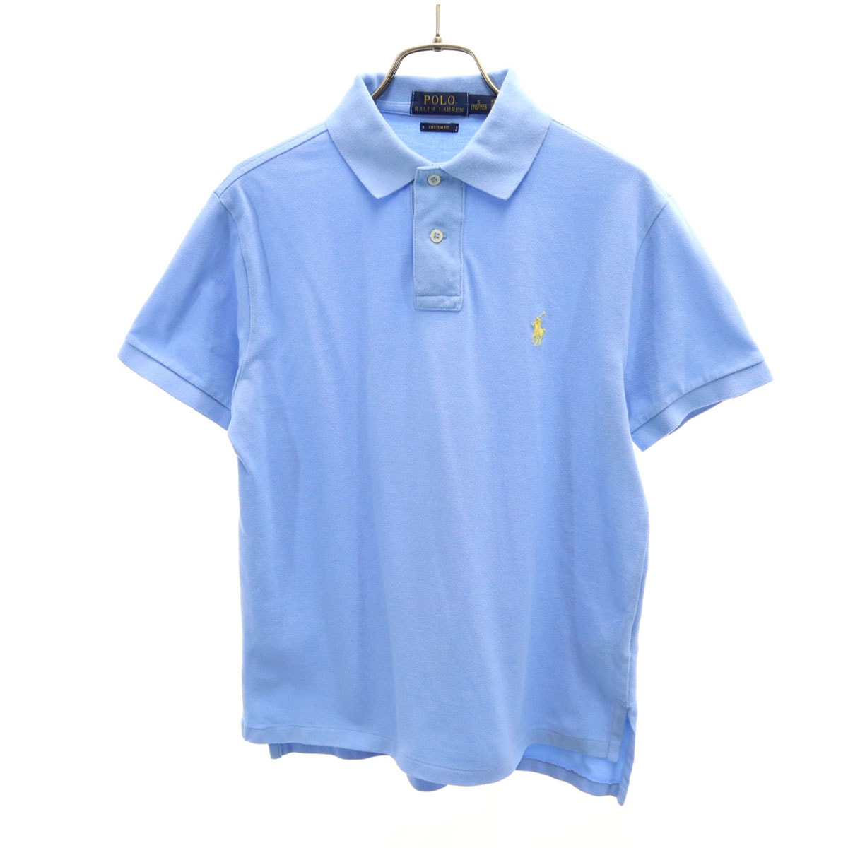 POLO RALPH LAUREN ポロラルフローレン 半袖 ポロシャツ S ブルー系 鹿の子地