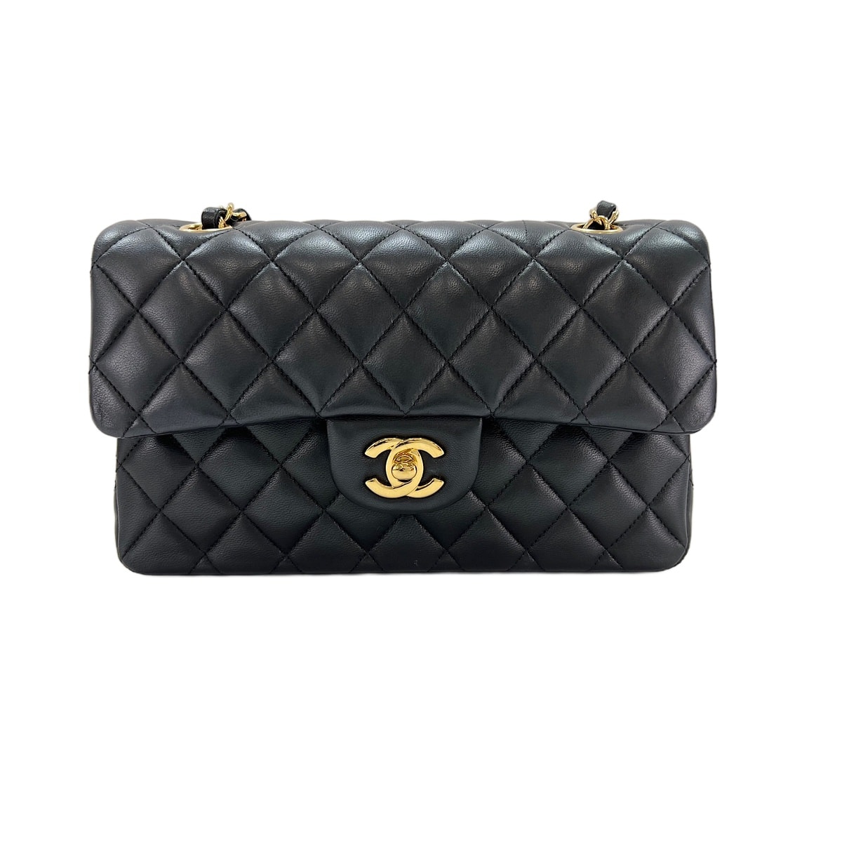 シャネル CHANEL ラムスキン マトラッセ23 ダブルフラップ ショルダーバッグ【中古】