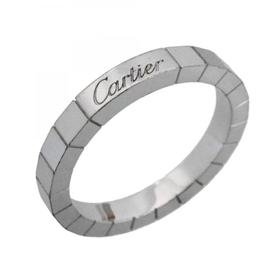 【6jfb0058】カルティエ リング ラニエール K18WG ホワイトゴールド #59【中古】メンズ