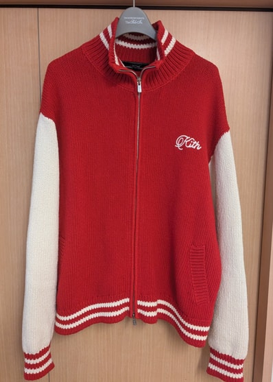Kith Wyona Full Zip Varsity Sweater "Fame"