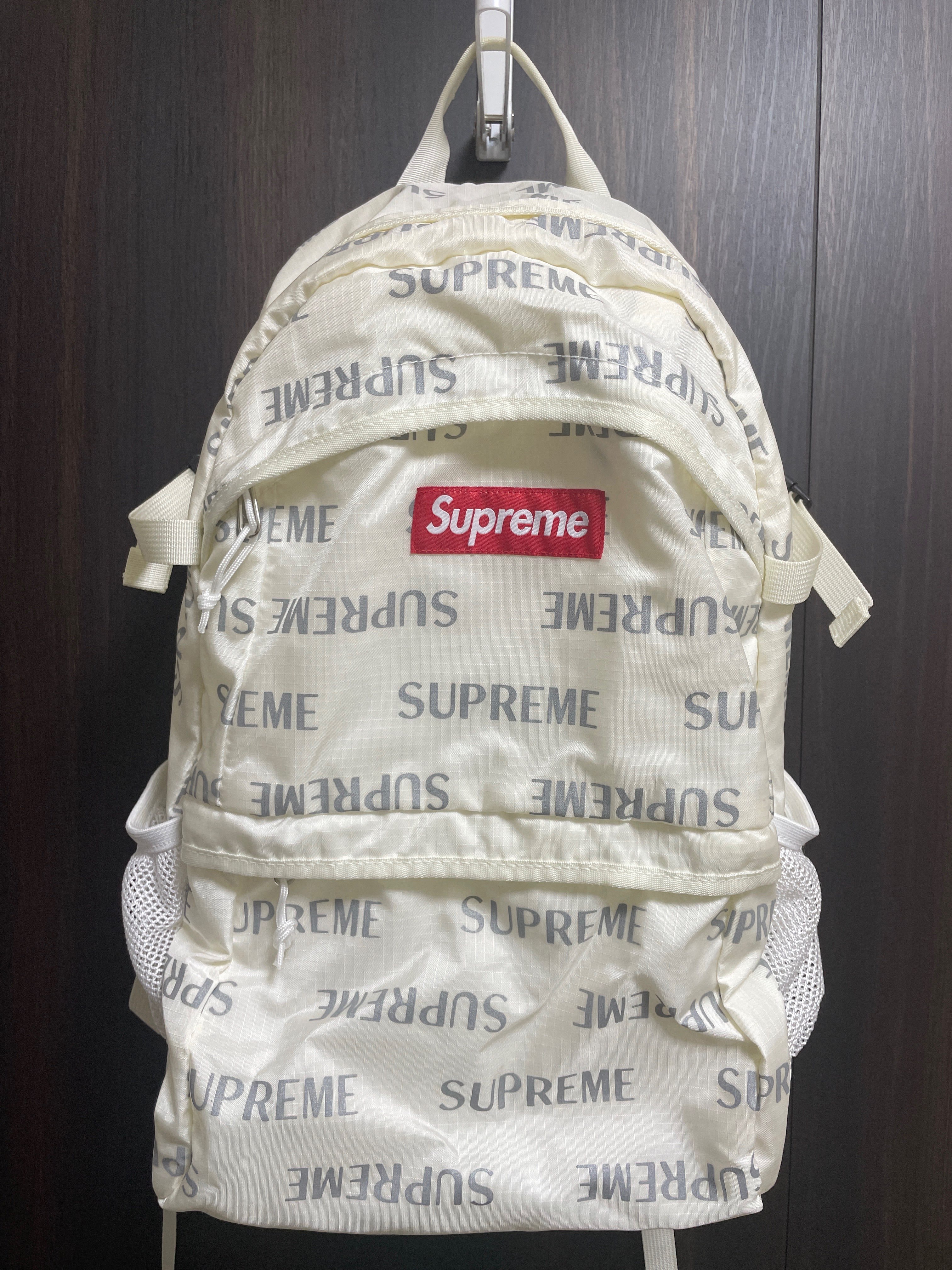 Supreme 3M Reflective Repeat Backpack "White"