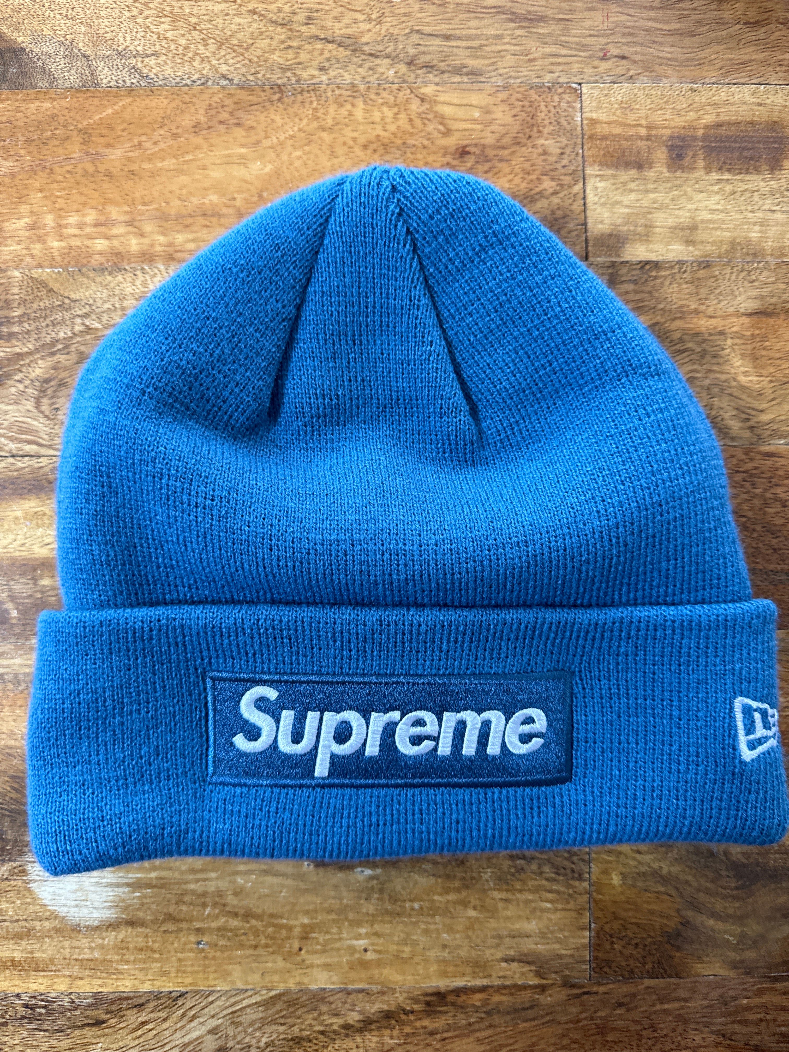 Supreme New Era Box Logo Beanie "Blue" (23FW)