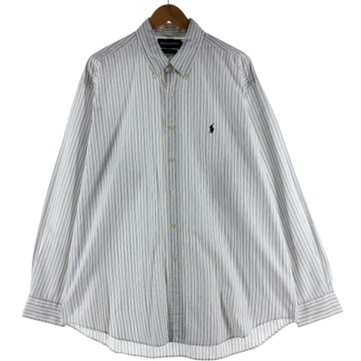 古着 ラルフローレン Ralph Lauren RALPH LAUREN GOLF BLAKE 長袖 ボタンダウンストライプシャツ メンズXL相当/eaa534789