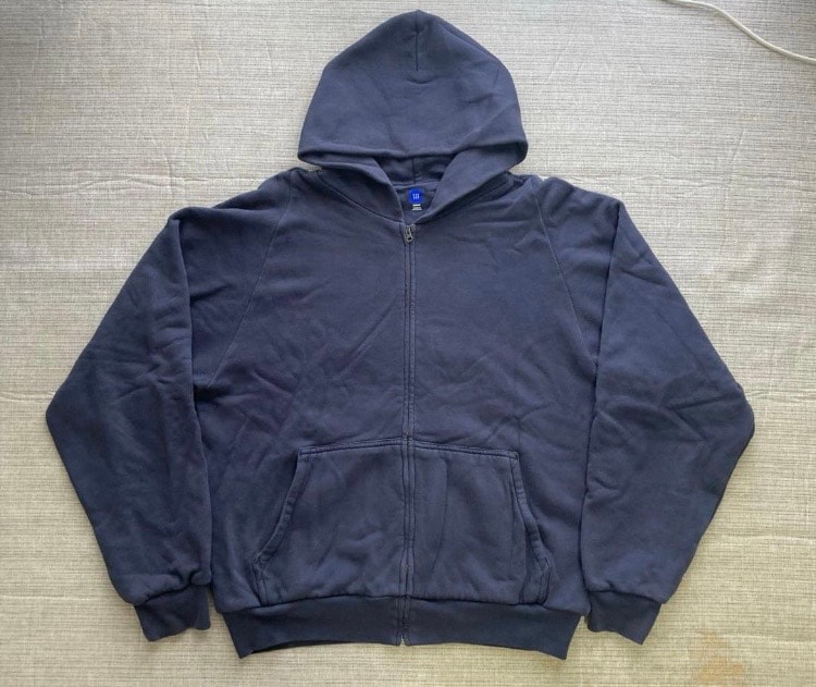YEEZY GAP Doubleface Wide Silhouette Zip Up Sweat Hoodie "Tapestry Navy"
