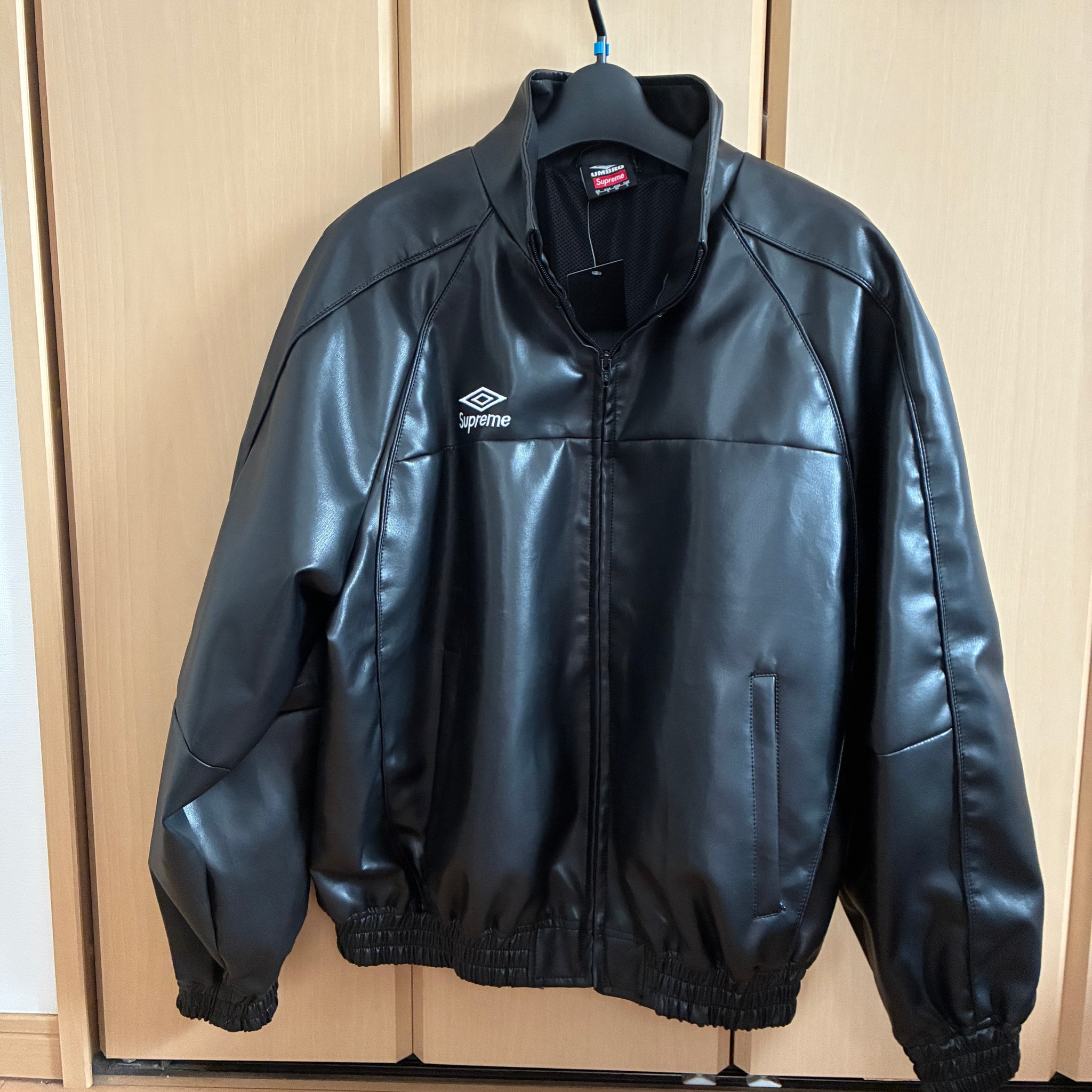 Supreme x Umbro Leather Track Jacket "Black"