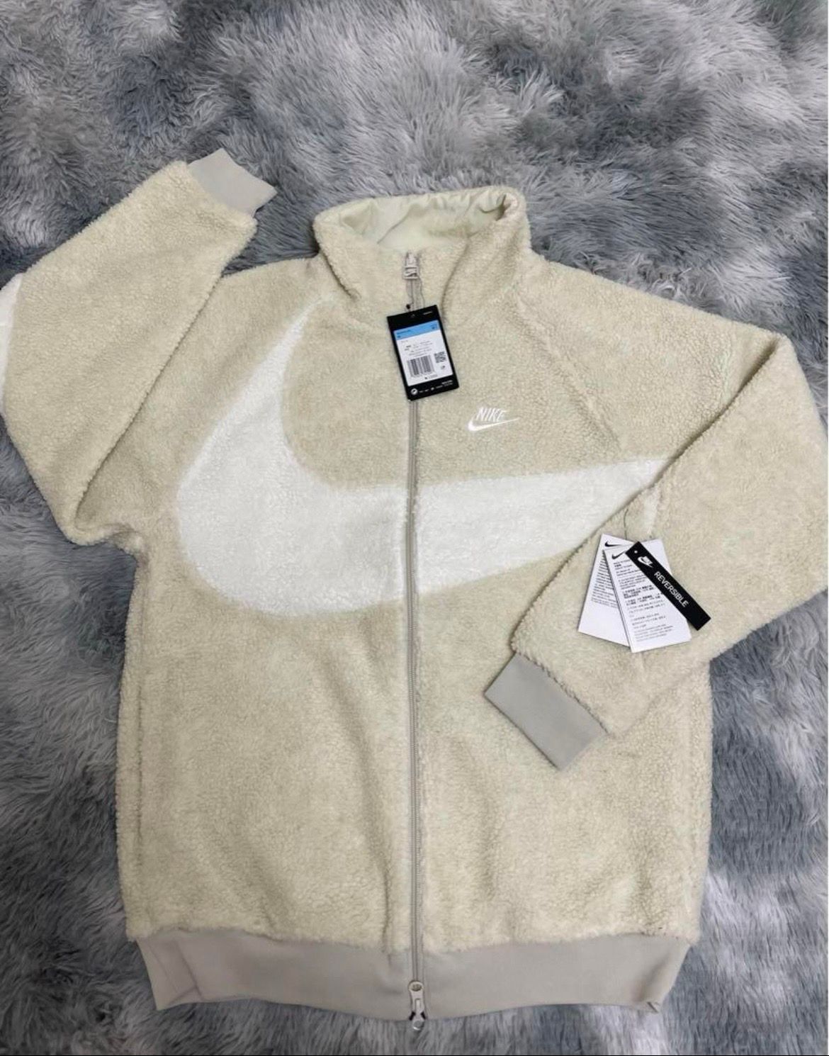 Nike Big Swoosh Boa Jacket "Light Bone/Sail"