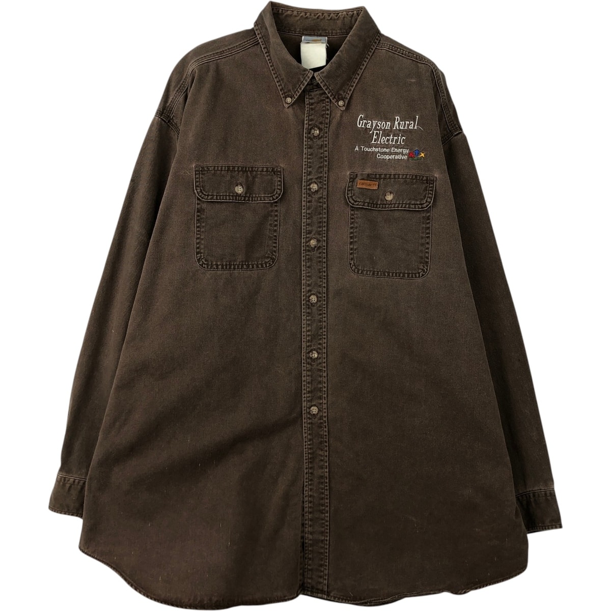 古着 カーハート Carhartt 長袖 ボタンダウン ワークシャツ/eaa637997