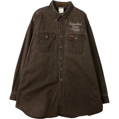 古着 カーハート Carhartt 長袖 ボタンダウン ワークシャツ/eaa637997