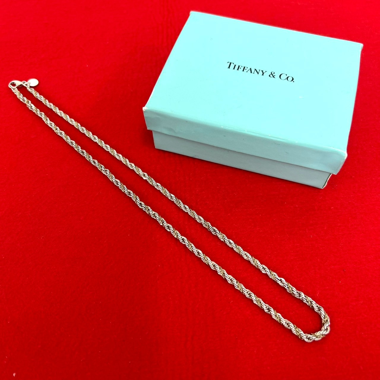 TIFFANY&Co. ティファニー ツイストチェーン ネックレス シルバー925 K18イエローゴールド ネックレス シルバー
21382