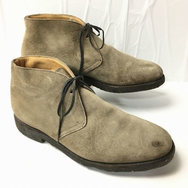 試着交換OK!Vintage !4都市!CHURCH'S チャーチ スエードブーツ size26.5-27.0〈ブラウン/茶/BROWN〉クレープソール Vintage/ /men's 管No.WA8