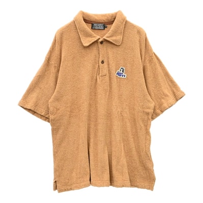 HYSTERIC GLAMOUR ヒステリックグラマー 02241CH02 SUPER HYSワッペン シャツ パイル地 半袖 ポロシャツ ライトブラウン系 M【中古】
