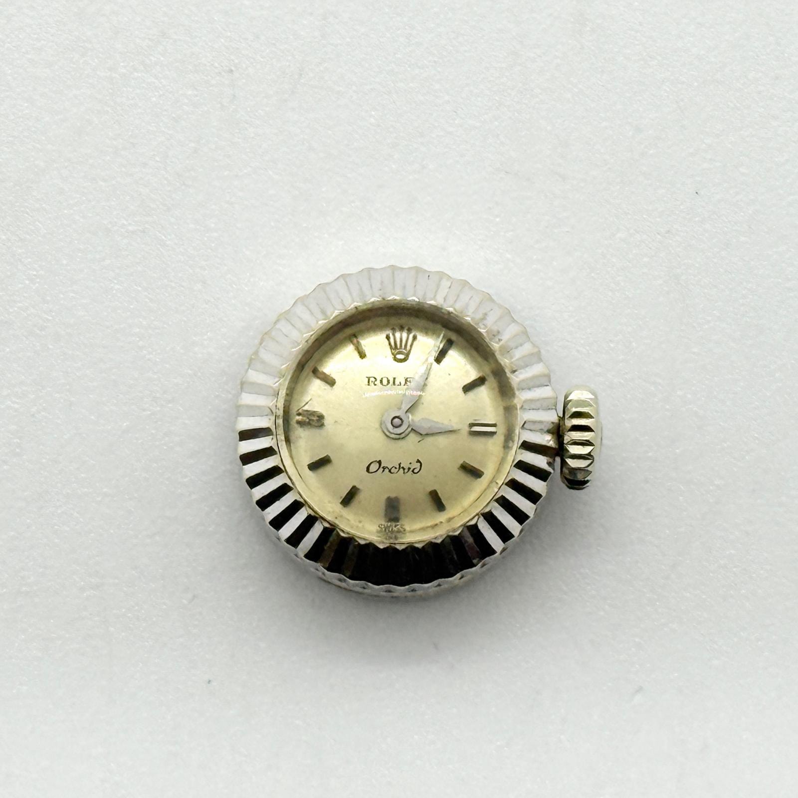 ROLEX ロレックス オーキッド WG 9303 シルバー 手巻き レディース 腕時計 稼働品