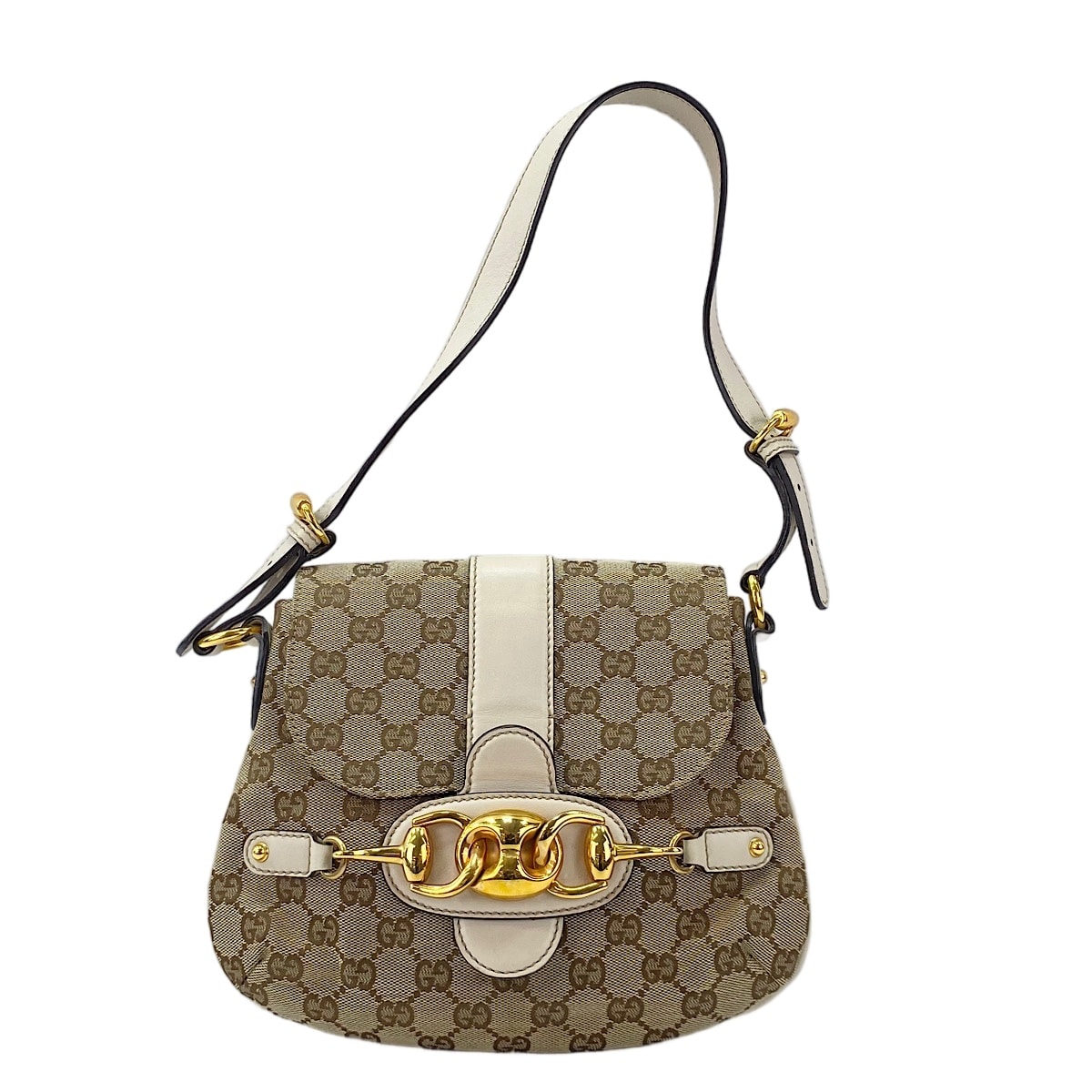 グッチ GUCCI GGキャンバス ホースビット ショルダーバッグ【中古】