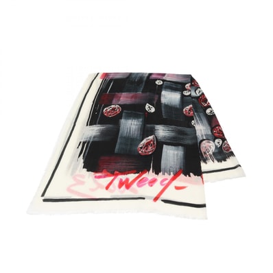 シャネル CHANEL ストール 衣料品 カシミヤ レディース ブラック系 / アイボリー系 / マルチカラー 【中古】