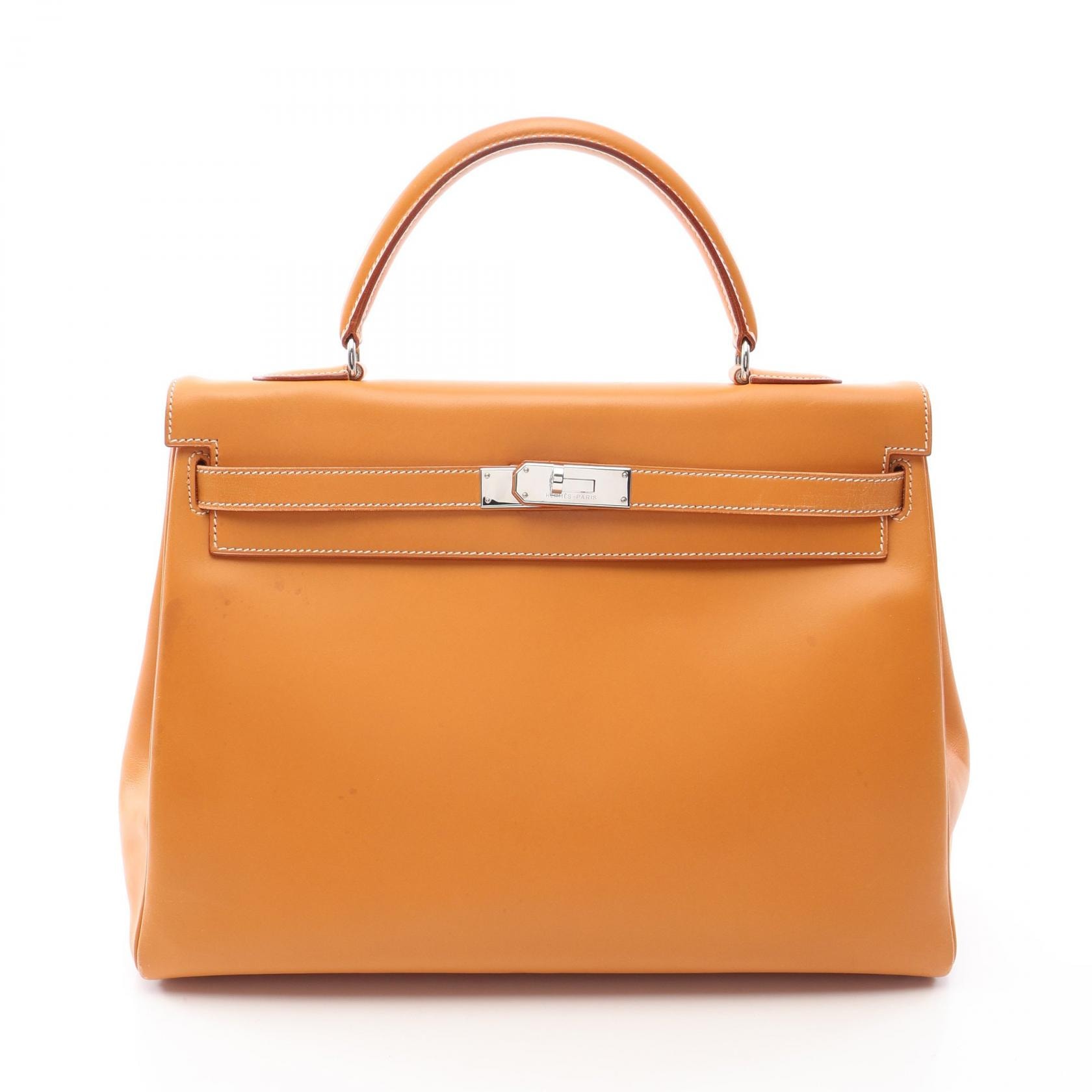 エルメス HERMES ケリー35 2WAY ハンドバッグ バッグ レザー ヴォーシャモニー ヴォーシャモニー ナチュラル □C刻印(1999年製造) レディース ブラウン系 【中古】