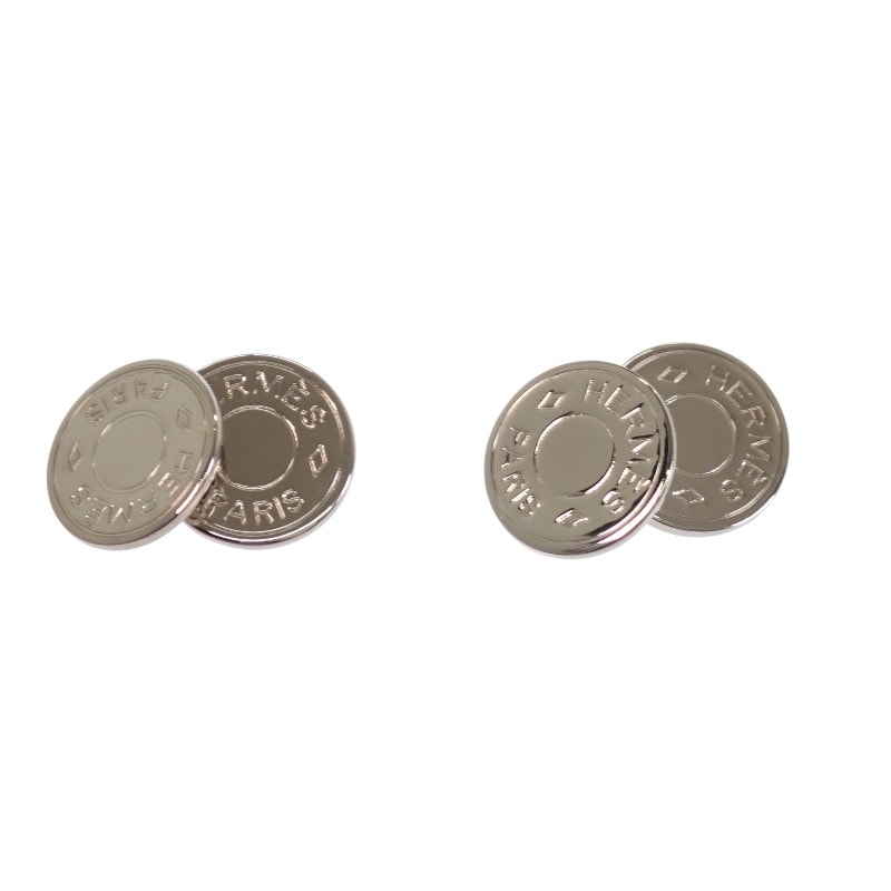 エルメス HERMES セリエ カフリンクス カフス メタル シルバー メンズ【中古】【ABランク】