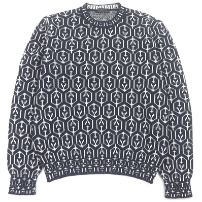 美品 プラダ セーター ネイビー メンズ 46 UMB258