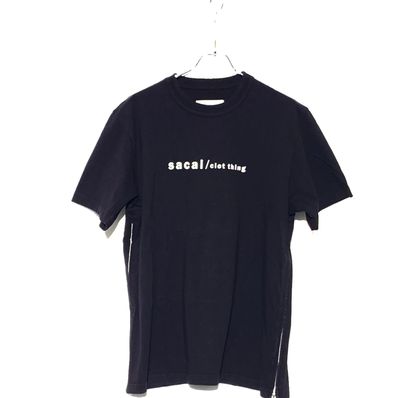 SACAI×CLOT T-SHIRT BLACK