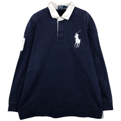 古着 ラルフローレン Ralph Lauren POLO by Ralph Lauren ビッグポニー 長袖 ラガーシャツ メンズXL相当/eaa597688