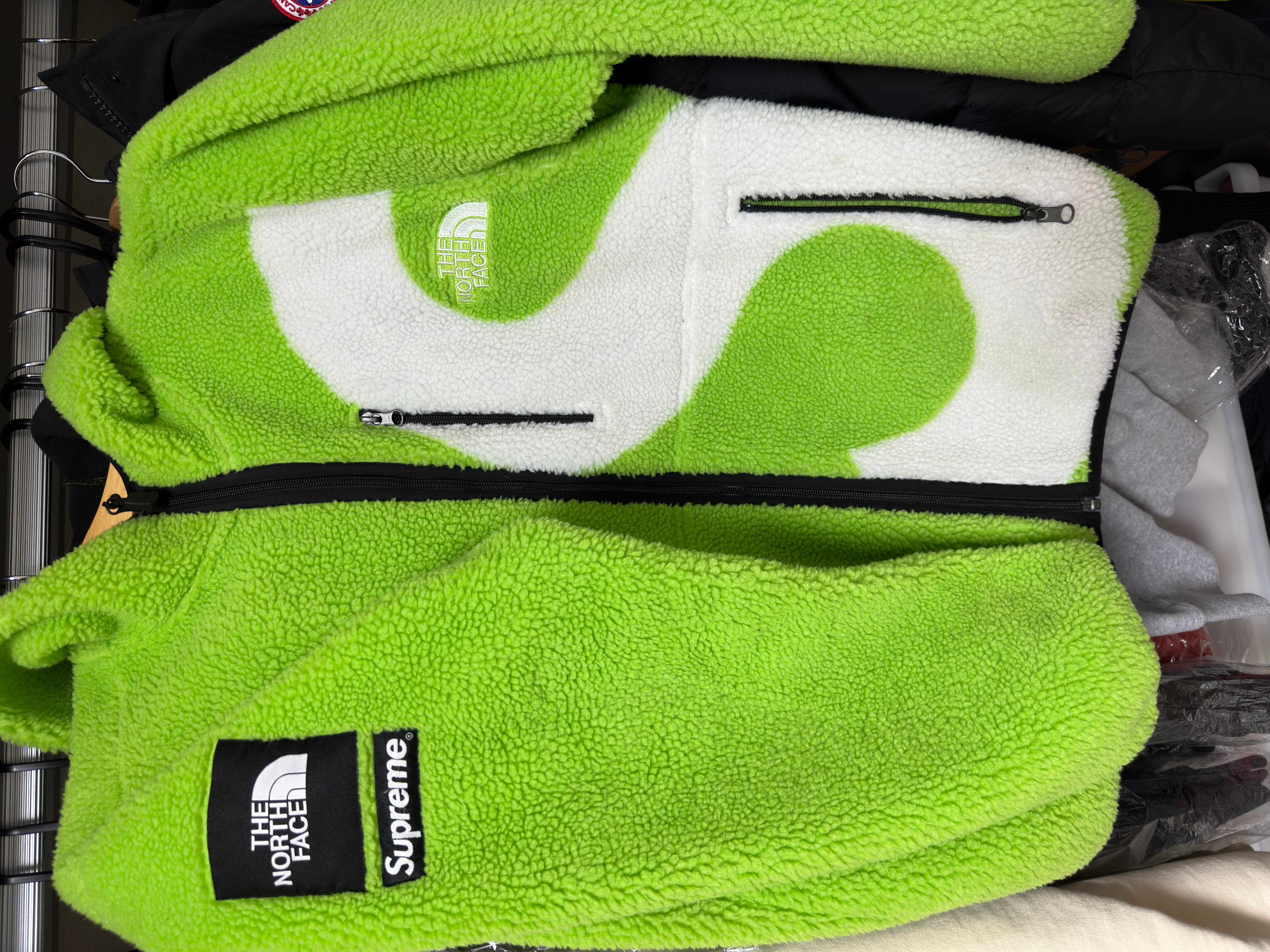 Supreme x The North Face S Logo Hooded Fleece Jacket "Green"