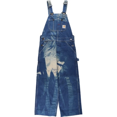 古着 カーハート Carhartt ペイント デニムオーバーオール USA製 メンズw32相当/eaa656758