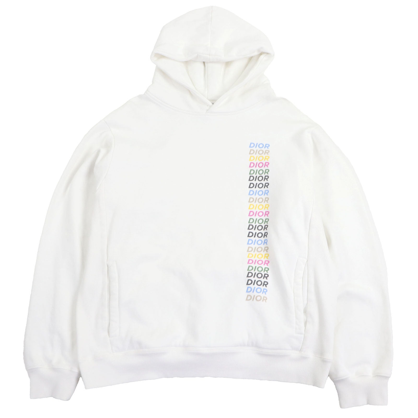 美品 ディオール オム パーカー ホワイト XXL 413J646A0531