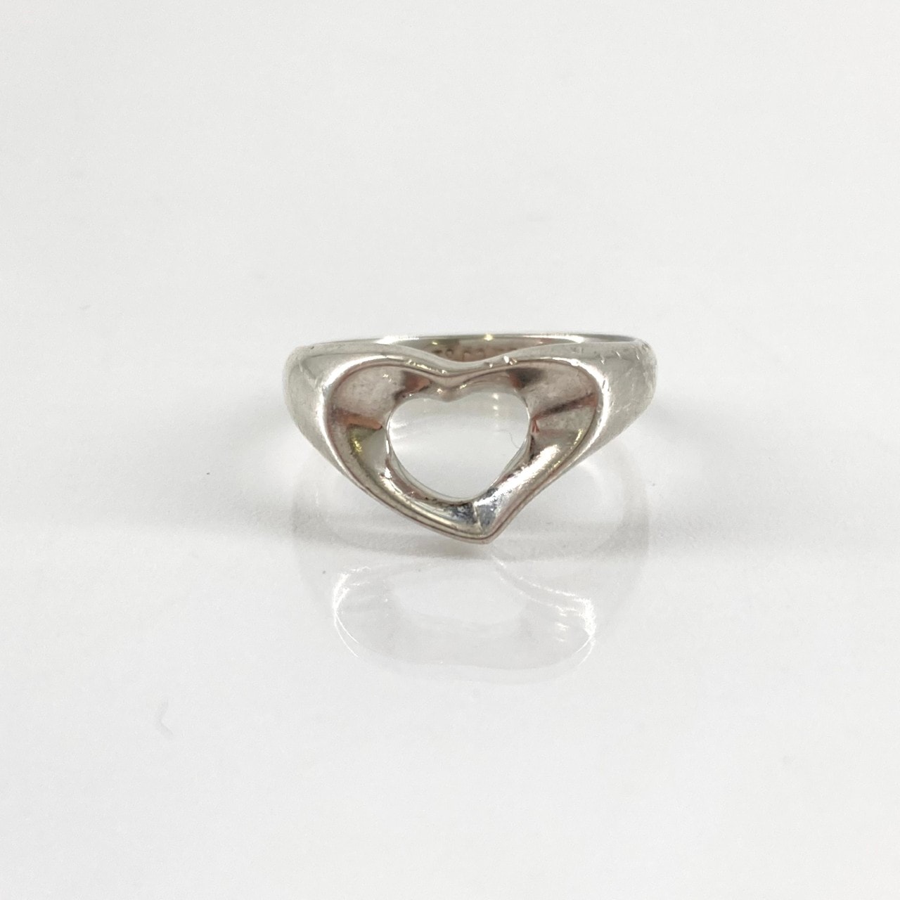 TIFFANY&Co.(ティファニー) オープンハート Ag925 #8.5号 リング・指輪 3.0g シルバー