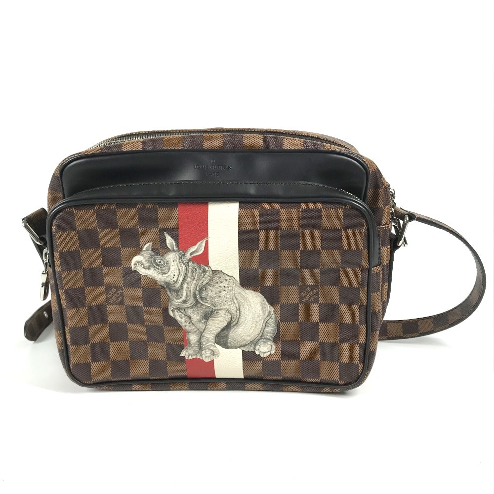 ルイヴィトン LOUIS VUITTON ナイルPM N42704 ダミエ ディノス・チャップマン カバン 肩掛け ショルダーバッグ ダミエキャンバス エベヌ ブラウン 美品