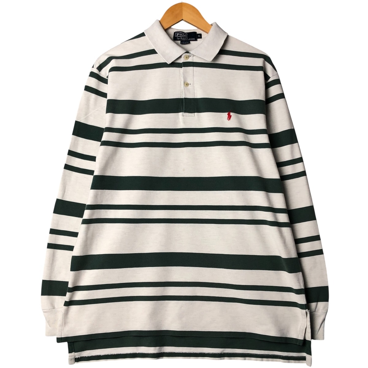 古着 90年代 ラルフローレン Ralph Lauren POLO by Ralph Lauren 長袖 ボーダー ポロシャツ USA製 メンズXL相当 ヴィンテージ/eaa590229