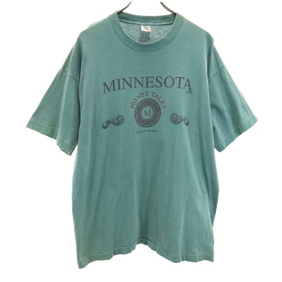 FRUIT OF THE LOOM フルーツオブザルーム 90s USA製 オールド 半袖 シングルステッチ Tシャツ XL グリーン系