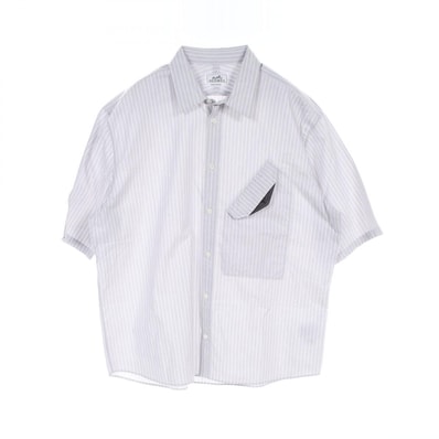 エルメス HERMES 衣料品 トップス コットン ホワイト メンズ グレー系 / ホワイト系 【中古】