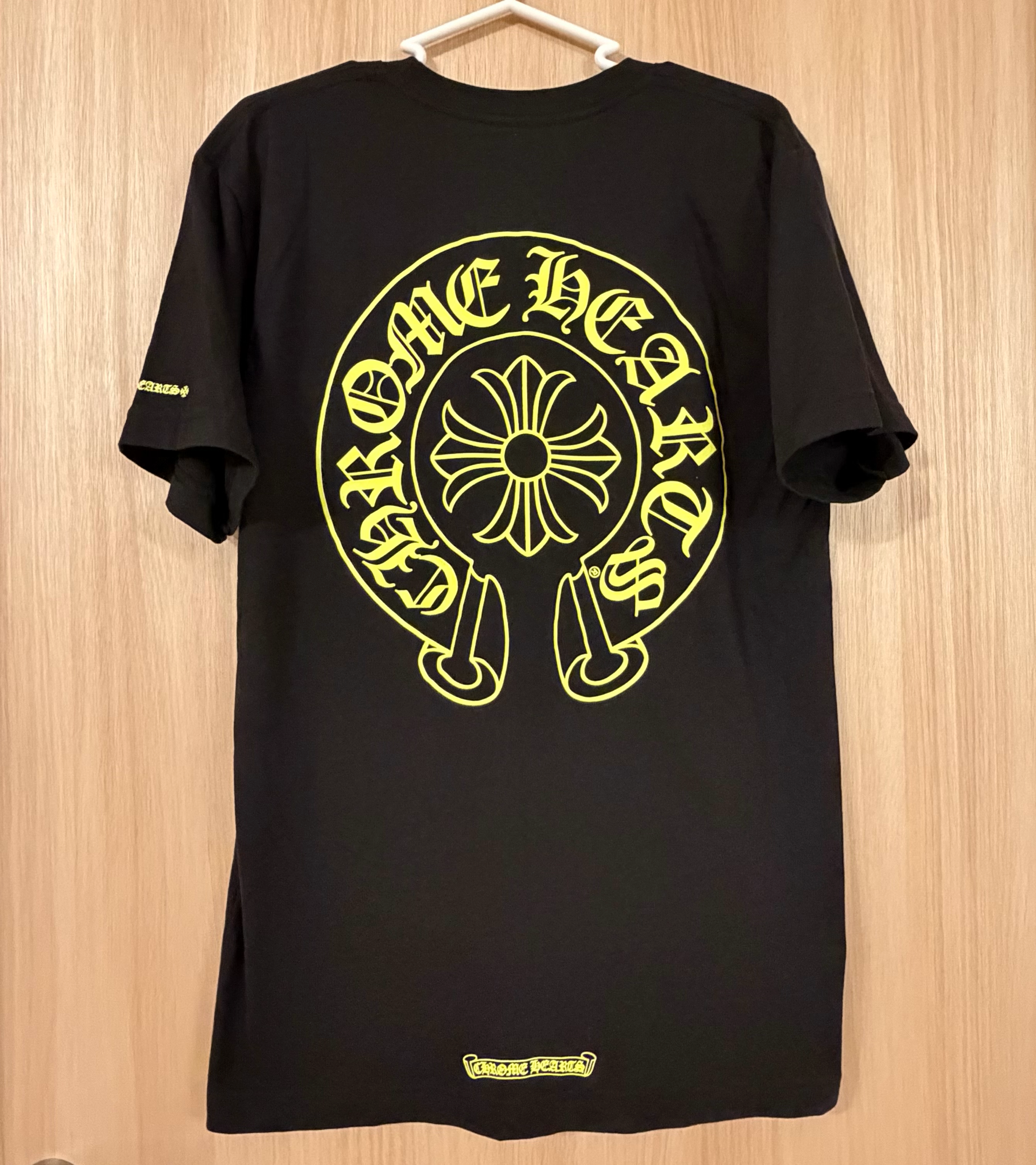 Chrome Hearts Neon Yellow Horseshoe S/S T-Shirt "Black"