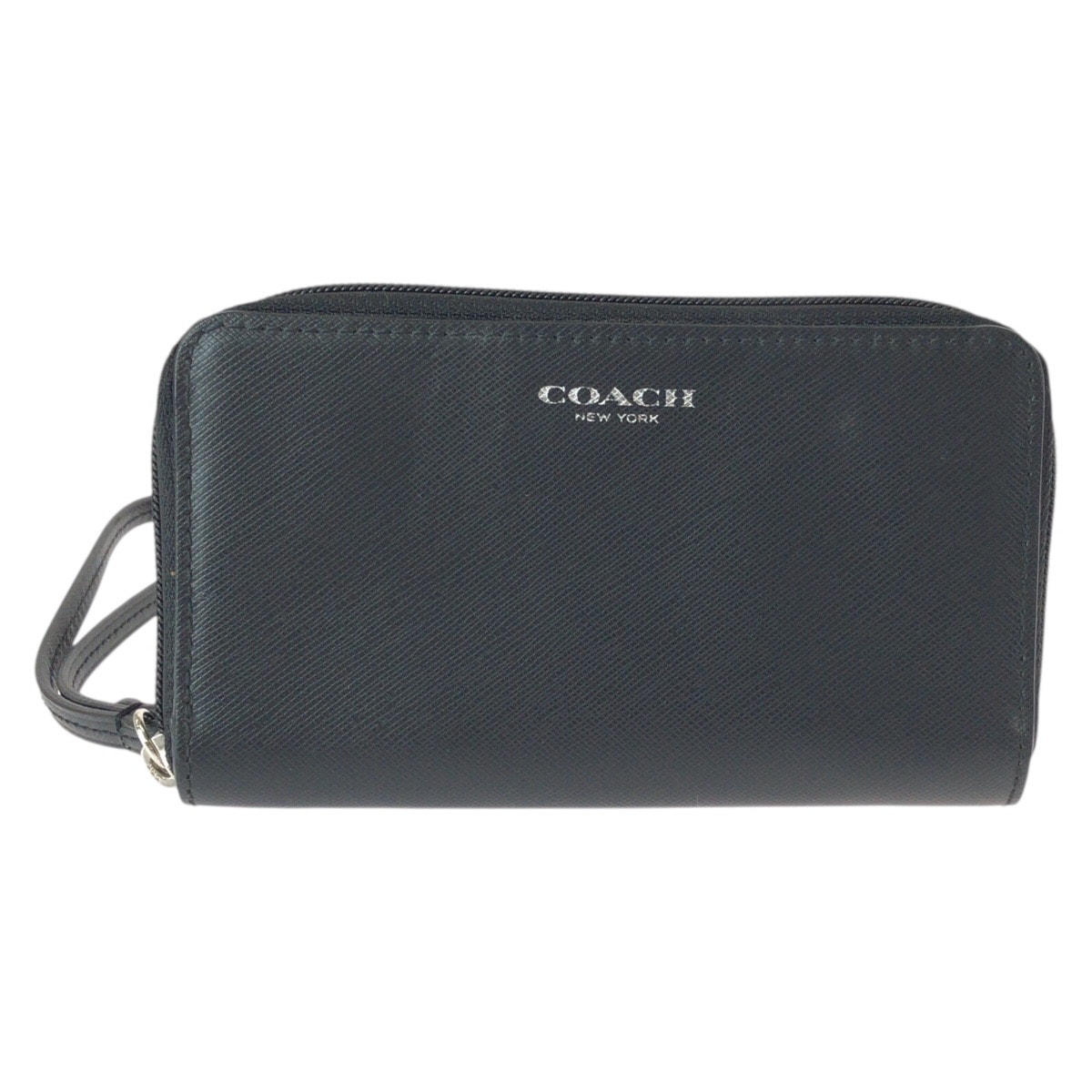 美品 COACH コーチ ブラック 黒 シルバー金具 レザー コインケース 小銭入れ 600511 【中古】