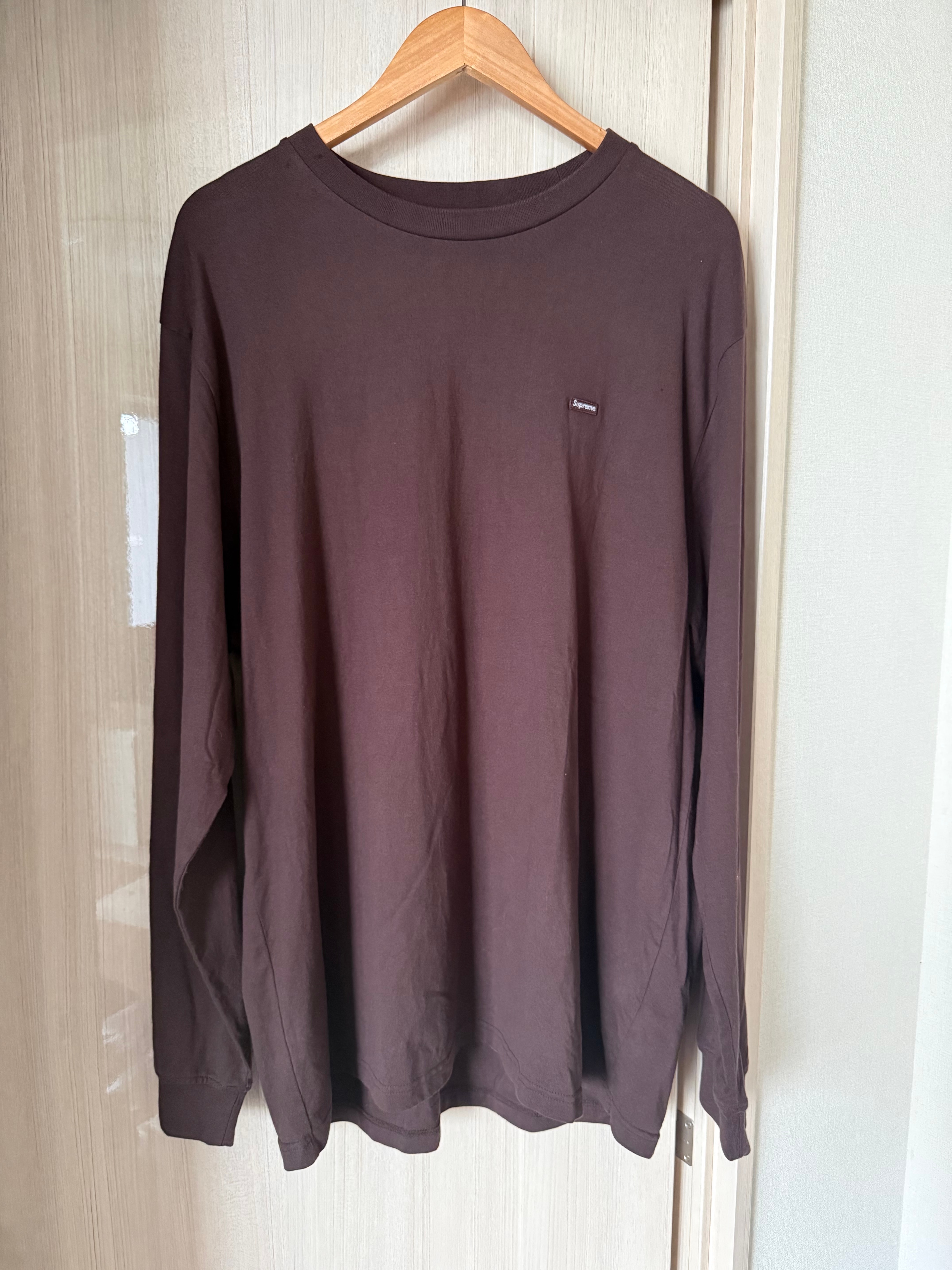 Supreme Small Box L/S Tee "Dark Brown"(22FW)