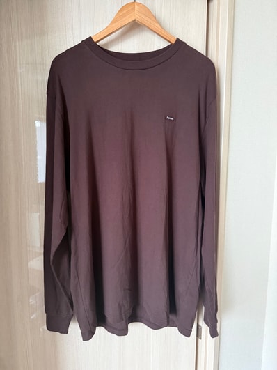 Supreme Small Box L/S Tee "Dark Brown"(22FW)
